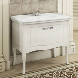 Тумба напольная с раковиной Comforty Павия 100 см, белый фото 