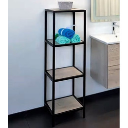Стеллаж напольный Comforty Мальме 40 см, дуб дымчатый фото 