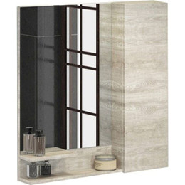 Зеркало-шкаф Comforty Верона 75 см, дуб белый фото 