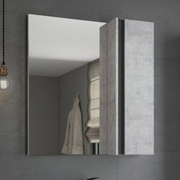 Зеркало-шкаф Comforty Эдинбург 75 см, бетон светлый фото 