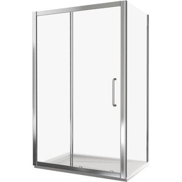 Душевое ограждение Bas Neo WTW-120-C-CH+SP-80-C-CH 120х80 см, хром/прозрачное фото 