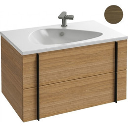 Тумба подвесная с раковиной Jacob Delafon Nouvelle Vague 80 см EB3030-E16, ореховое дерево фото 