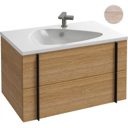 Тумба подвесная с раковиной Jacob Delafon Nouvelle Vague 80 см EB3030-E73, фактурный дуб фото 