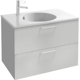 Тумба подвесная с раковиной Jacob Delafon Odeon Rive Gauche 80 см EB2522-R5-N18, белый фото 