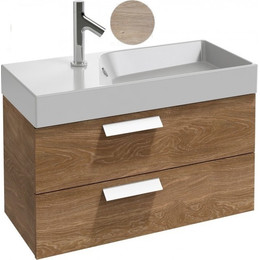 Тумба подвесная с раковиной Jacob Delafon Rythmik 80 см EB1302-E10, квебекский дуб фото 