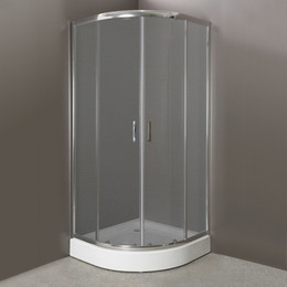 Душевое ограждение BelBagno 95х95 см UNO-R-2-95-P-Cr, хром/текстурное фото 