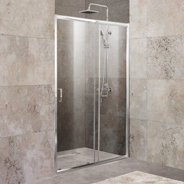 Душевая дверь BelBagno 120 см UNIQUE-BF-1-120/135-C-Cr, хром/прозрачное фото 
