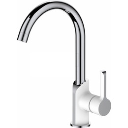 Смеситель для кухни Haiba HB70805-8, белый/хром фото 