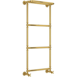 Полотенцесушитель водяной Сунержа Ренессанс 1386 с полкой П4 1250х500 мм 03-0281-1250, золото фото 