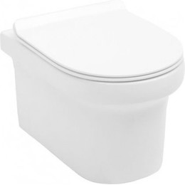 Унитаз подвесной Aquanet Rimless Nova-W BL-101N-WHT 211914 с тонкой крышкой микролифт фото 