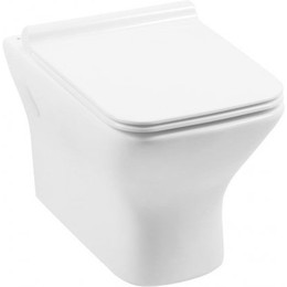 Унитаз подвесной Aquanet Rimless Cube-W CL-12248D 210761 с тонкой крышкой микролифт фото 