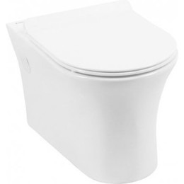 Унитаз подвесной Aquanet Rimless Roll-W CL-12249D 210766 с тонкой крышкой микролифт фото 