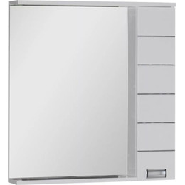 Зеркало-шкаф Aquanet Доминика 80 см 171081 LED, белый фото 