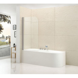 Шторка для ванны Cezares 80 см ECO-O-V-1-80/140-P-Cr-L, хром/матовое фото 