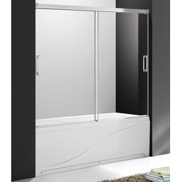 Шторка для ванны Cezares 180 см TANDEM-SOFT-VF-2-180/145-P-Cr, хром/матовое фото 