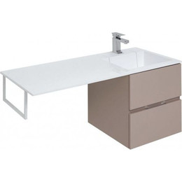 Тумба подвесная с раковиной-столешницей Aquanet Алвита 120 см 243661 R, капучино фото 