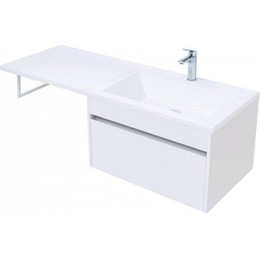 Тумба подвесная с раковиной-столешницей Aquanet Токио 130 см 236917 R, белый фото 