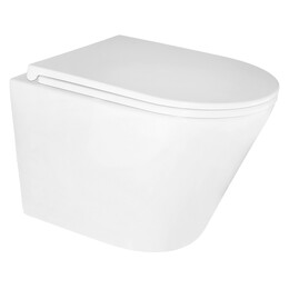 Унитаз подвесной безободковый Azario Teramo 0053 с крышкой микролифт, Цвет производителя: белый фото 