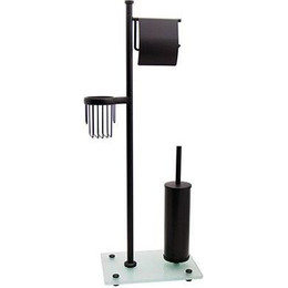 Стойка с держателем и ёршиком WasserKraft K-1264BLACK, цвет чёрный фото 