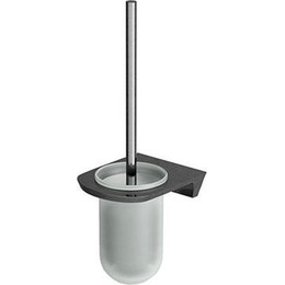 Ёршик для унитаза WasserKraft Wiese K-8927, цвет оружейная сталь фото 