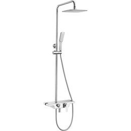 Душевая стойка Lemark Tropic LM7006C, хром/белый фото 