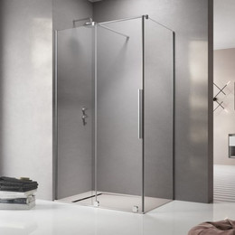 Душевое ограждение Radaway Furo KDJ 160х100 см L (стекло 8 мм), хром/прозрачное фото 