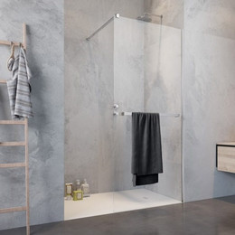 Душевая перегородка Radaway Modo New II 155х200 см 389155-01-01W (стекло 8 мм) с полотенцедержателем, хром/прозрачное фото 