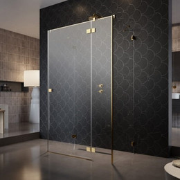 Душевое ограждение Radaway Essenza Pro Gold KDJ+S 110х100 см R, золото/прозрачное фото 