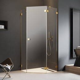 Душевое ограждение Radaway Essenza Pro Gold PTJ 80х90 см R, золото/прозрачное фото 