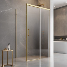 Душевое ограждение Radaway Idea Gold KDJ 150х90 см R, золото/прозрачное фото 