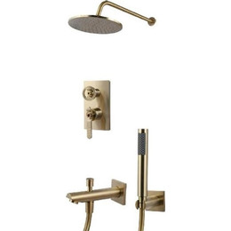 Душевая система для ванны Bronze de Luxe 1760’s Loft 6630CG, золото фото 