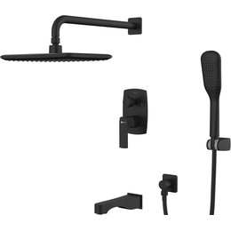 Душевая система для ванны Lemark Ursus LM7222BL, черный фото 