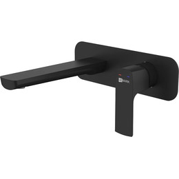 Смеситель для раковины настенный Lemark Ursus LM7226BL, черный фото 