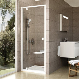 Душевая дверь Ravak Pivot PDOP1 90 см 03G70101Z1 белый/прозрачное фото 