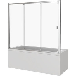 Шторка для ванны Bas Screen WTW-120-C-CH 1200х1400 мм, хром/прозрачное фото 