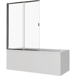 Шторка для ванны Bas Screen SL-100-C-B 1000х1400 мм, чёрный/прозрачное фото 