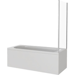 Торцевая шторка для ванны Bas Screen SP-75-C-CH 750х1400 мм, хром/прозрачное фото 