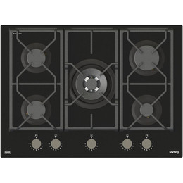 Газовая варочная поверхность Korting HGG 7987 CTN FLC (чёрное стекло) фото 