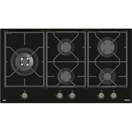 Газовая варочная поверхность Korting HGG 9987 CTN FLC (чёрное стекло) фото 
