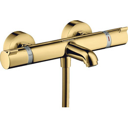 Смеситель для ванны с термостатом Hansgrohe Ecostat Comfort 13114990, золото фото 