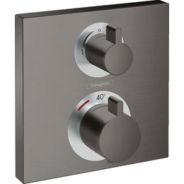 Смеситель для ванны с термостатом Hansgrohe Ecostat Square 15714340, черный хром фото 