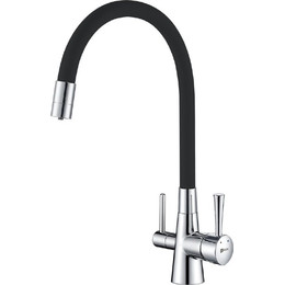Смеситель для кухни Lemark Comfort LM3075C, хром/черный фото 