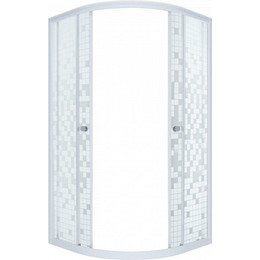 Душевое ограждение Triton Стандарт мозаика 100х100х187 см, белый/узор фото 