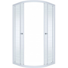 Душевое ограждение Triton Стандарт полосы 100х100х187 см, белый/узор фото 