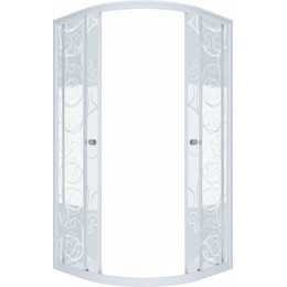 Душевое ограждение Triton Стандарт узоры 90х90х174 см, белый/узор фото 