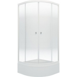 Душевое ограждение Triton Лайт В 100х100 см, белый/матовое фото 