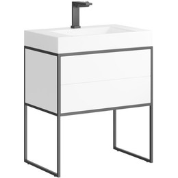 Тумба напольная с раковиной Aqwella Clarberg Logic 70 см LOG0107N фото 