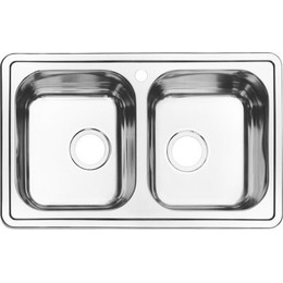 Кухонная мойка Iddis Strit STR78S2i77 0,8 мм, сатин фото 