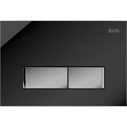 Кнопка смыва Iddis Uniglass UNG10GBi77, черное стекло/хром фото 