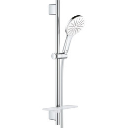 Душевой гарнитур Grohe Rainshower Smartactive 130 600 мм 26576LS0, хром/белая луна фото 